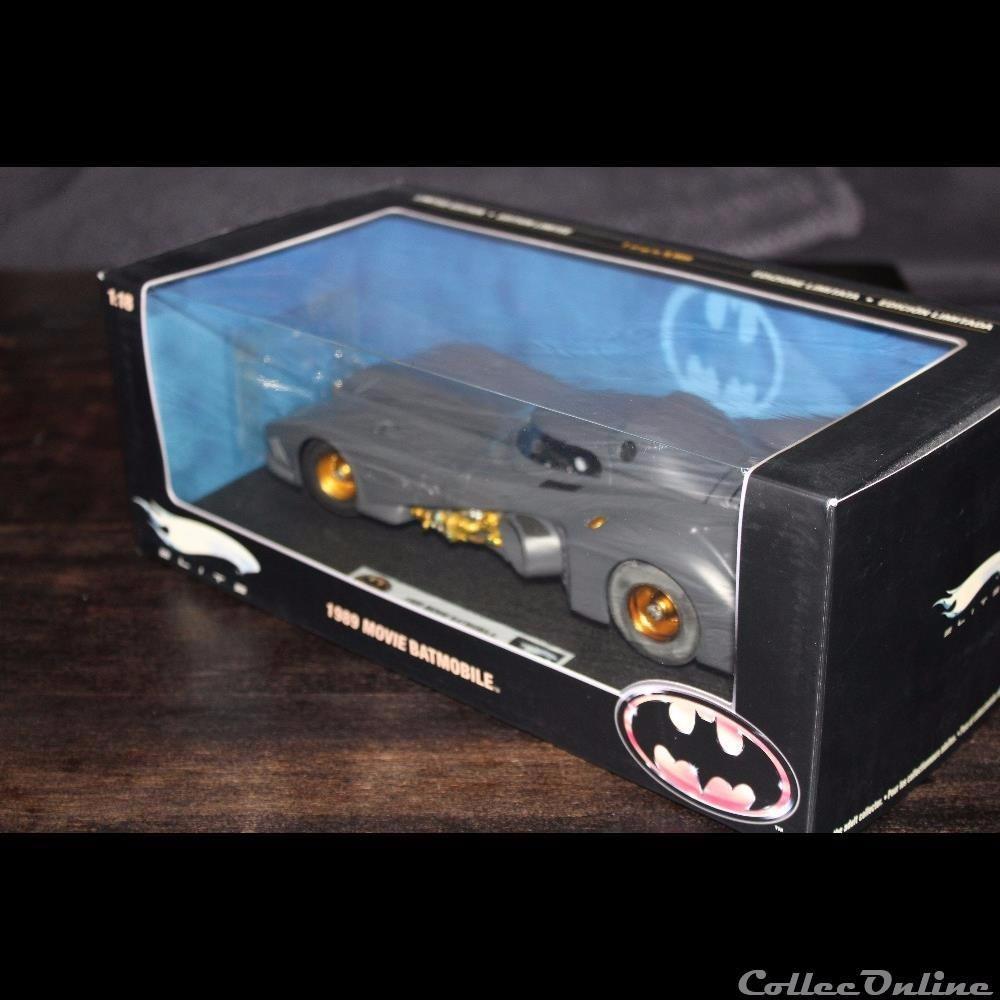 Batmobile Hotwheels Elite 1989 Burton 1/18 eme R1794 2 modele reduit voiture batmobile hotwheels elite 1989 burton 1 18 eme r1794