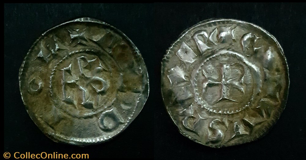 Charlemagne - Silver Denier. Mediolanum mint coin feodal to holy roman empire charlemagne silver denier mediolanum mint