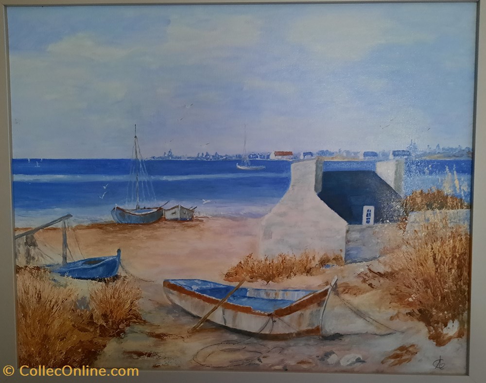 Paysage breton 50x38 art antiquites peintures dessins paysage breton 50x38
