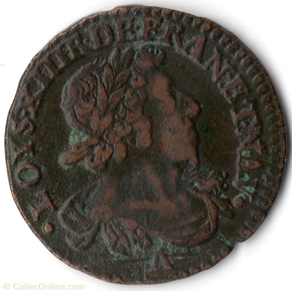 monnaie france royale cgkl398 double tournois louis xiii 1629a paris