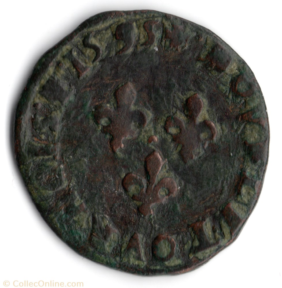 CGKL208 - Double tournois HENRI IV 1595N Montpellier monnaie france a royale cgkl208 double tournois henri iv 1595n montpellier