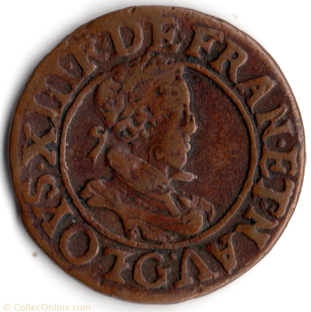 CGKL412 - Double tournois LOUIS XIII 1621G Poitiers monnaie france a royale cgkl412 double tournois louis xiii 1621g poitiers