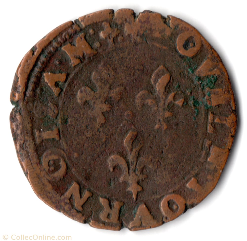 CGKL66 - Double tournois HENRI III 1592 Lyon monnaie france a royale cgkl66 double tournois henri iii 1592 lyon