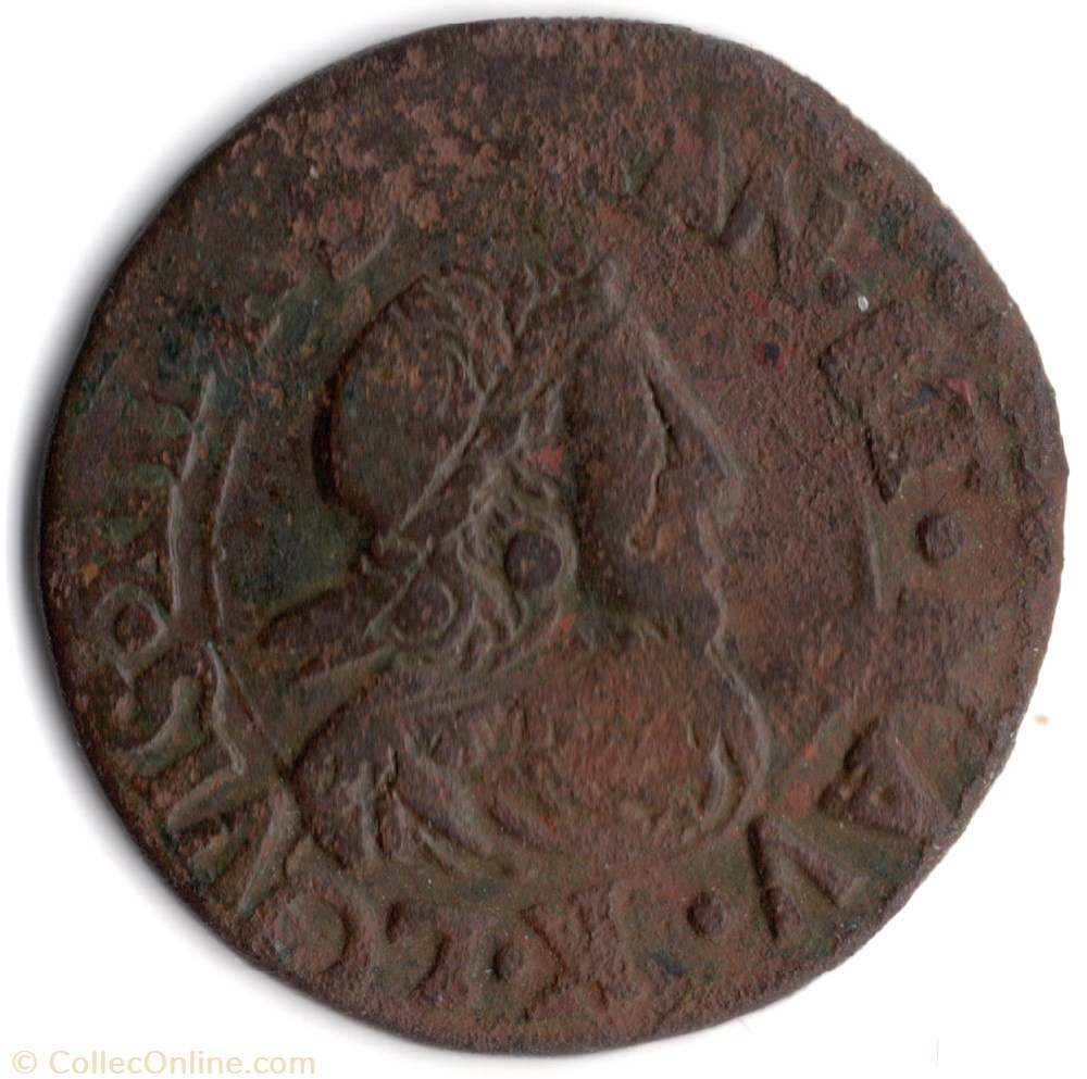 CGKL288 - Double tournois LOUIS XIII 1637K Bordeaux monnaie france royale cgkl288 double tournois louis xiii 1637k bordeaux