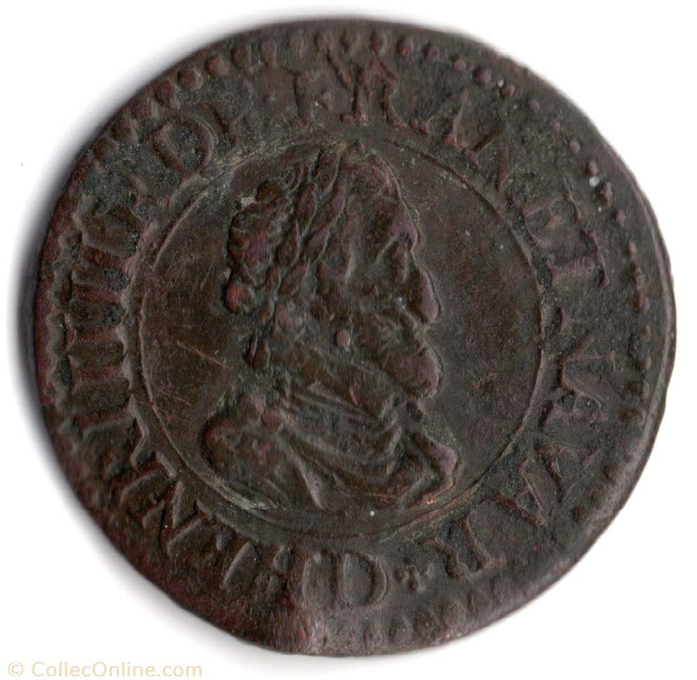CGKL204 - Double tournois HENRI IV 1610D Lyon monnaie france a royale cgkl204 double tournois henri iv 1610d lyon