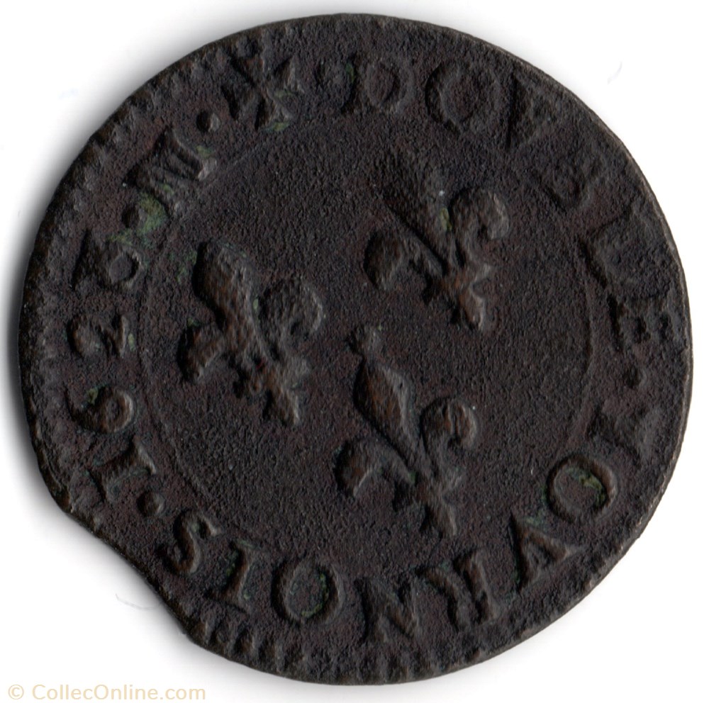 monnaie france royale cgkl282 double tournois louis xiii 1628k bordeaux