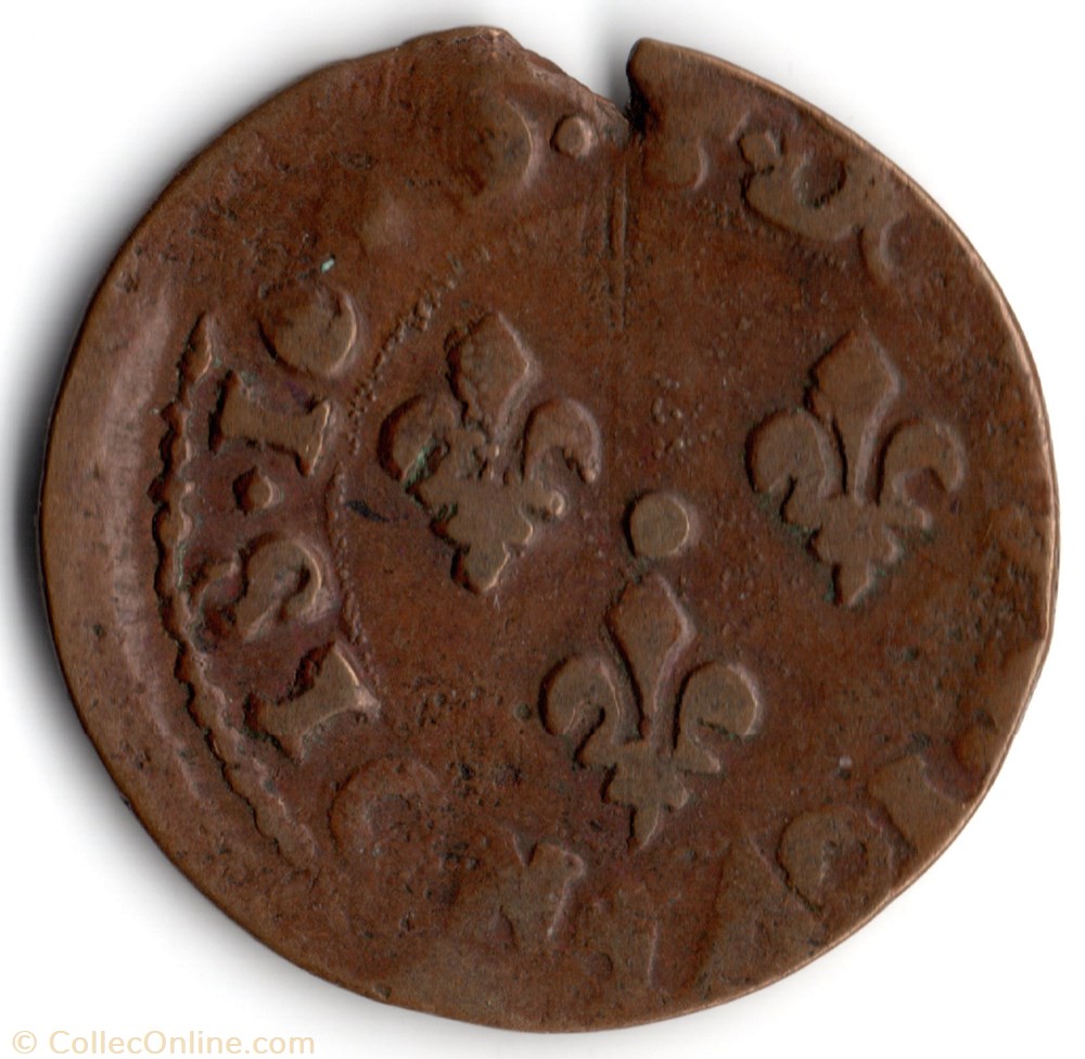 monnaie france royale cgkl296 double tournois louis xiii 1639k bordeaux