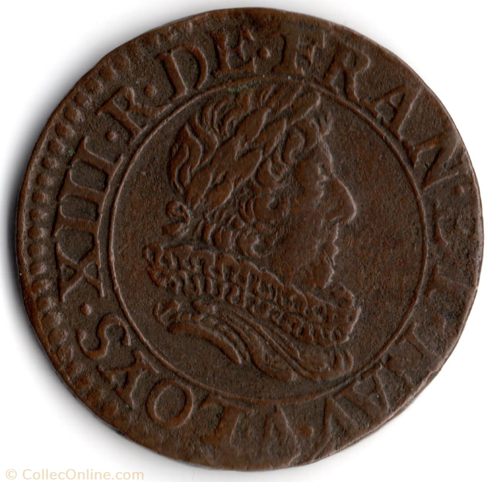 monnaie france royale cgkl394 double tournois louis xiii 1631a paris