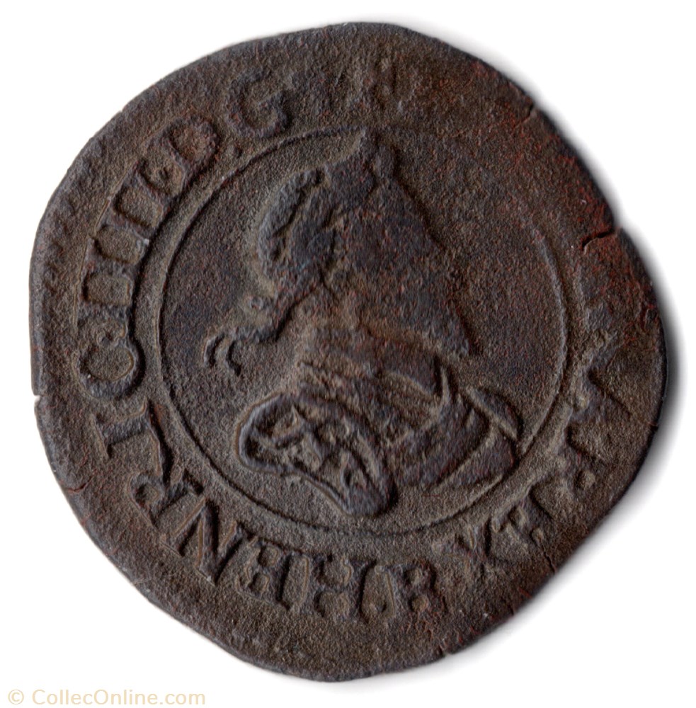 CGKL182 - Double tournois HENRI IV 1593B Dieppe monnaie france a royale cgkl182 double tournois henri iv 1593b dieppe