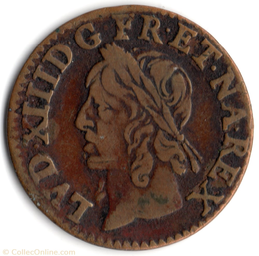 CGKL514 - Double tournois LOUIS XIII monnaie france a royale cgkl514 double tournois louis xiii