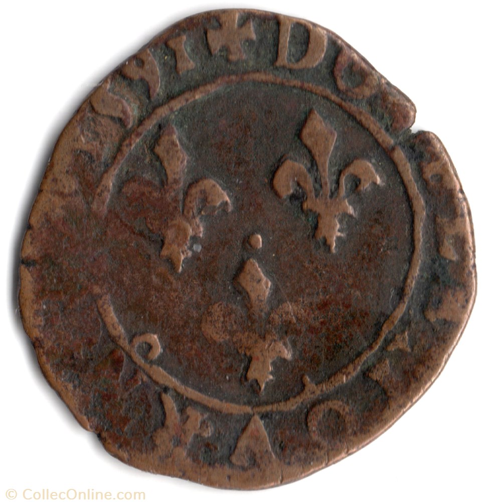 monnaie france a royale cgkl226 double tournois henri iv 1591 9 rennes
