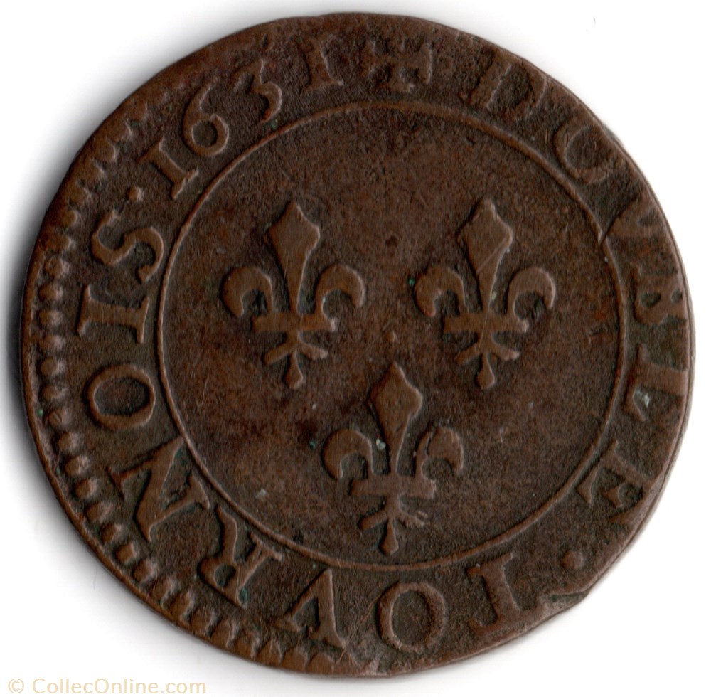 monnaie france royale cgkl394 double tournois louis xiii 1631a paris