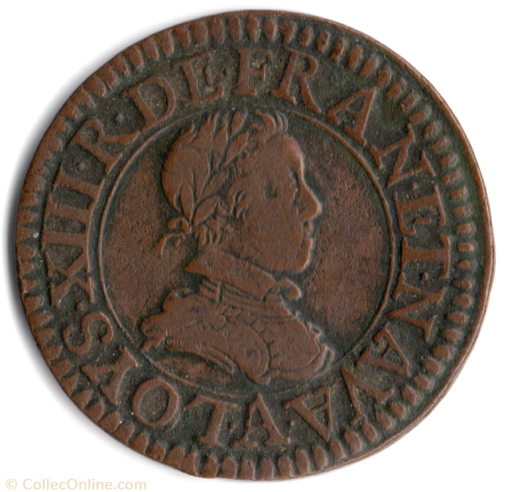 monnaie france royale cgkl386 double tournois louis xiii 1611a paris