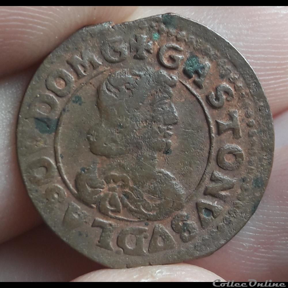 monnaie france royale gaston orleans 1627 1650 double tournois