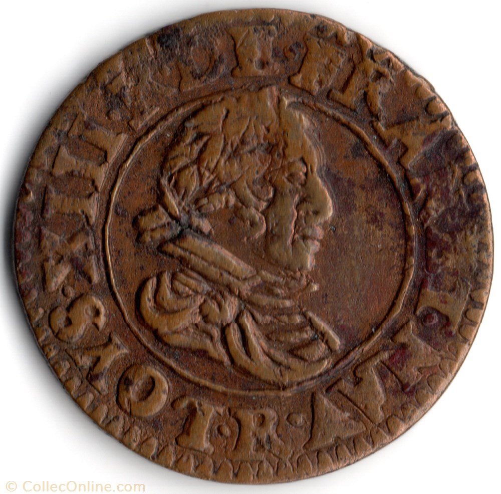 CGKL488 - Double tournois LOUIS XIII 1626R Villeneuve monnaie france a royale cgkl488 double tournois louis xiii 1626r villeneuve