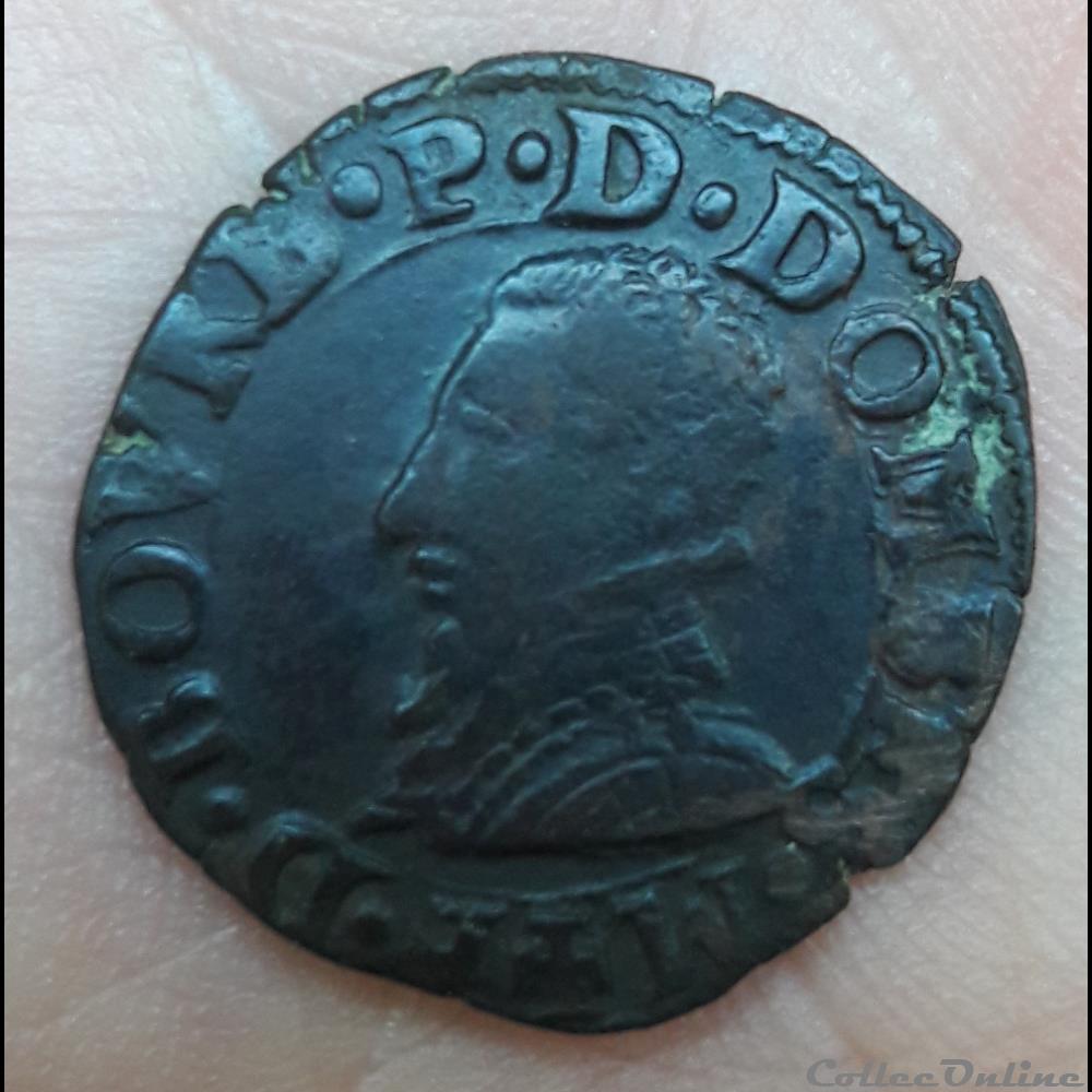 monnaie france feodale francois ii de bourbon montpensier 1582 1592 double tournois