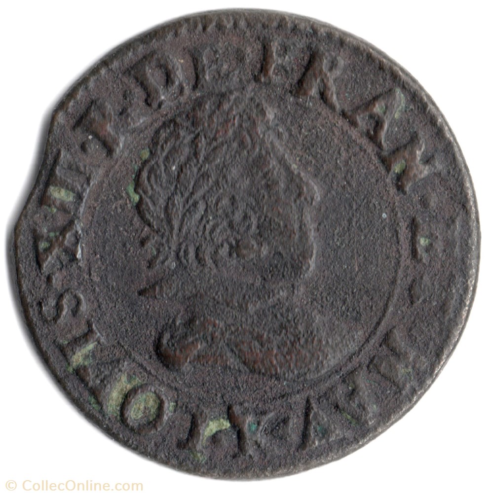 monnaie france royale cgkl282 double tournois louis xiii 1628k bordeaux