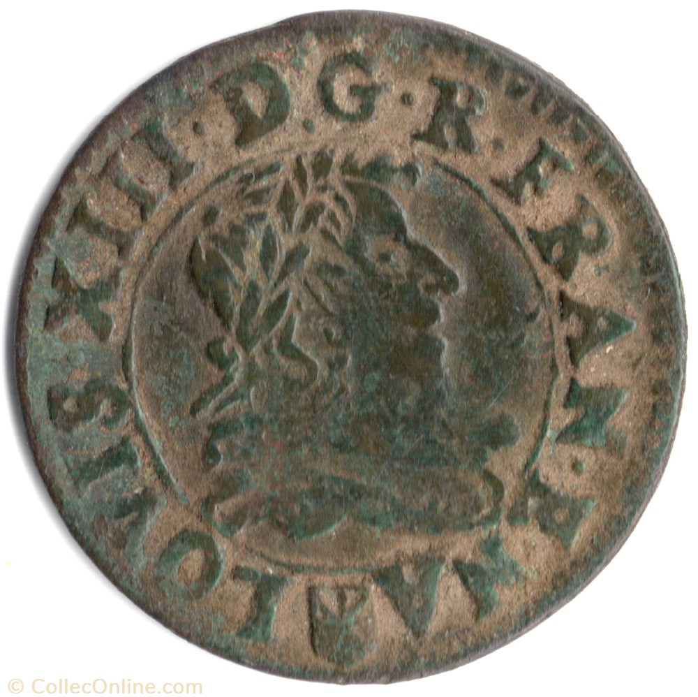 monnaie france royale cgkl506 double tournois louis xiii 1635 st palais