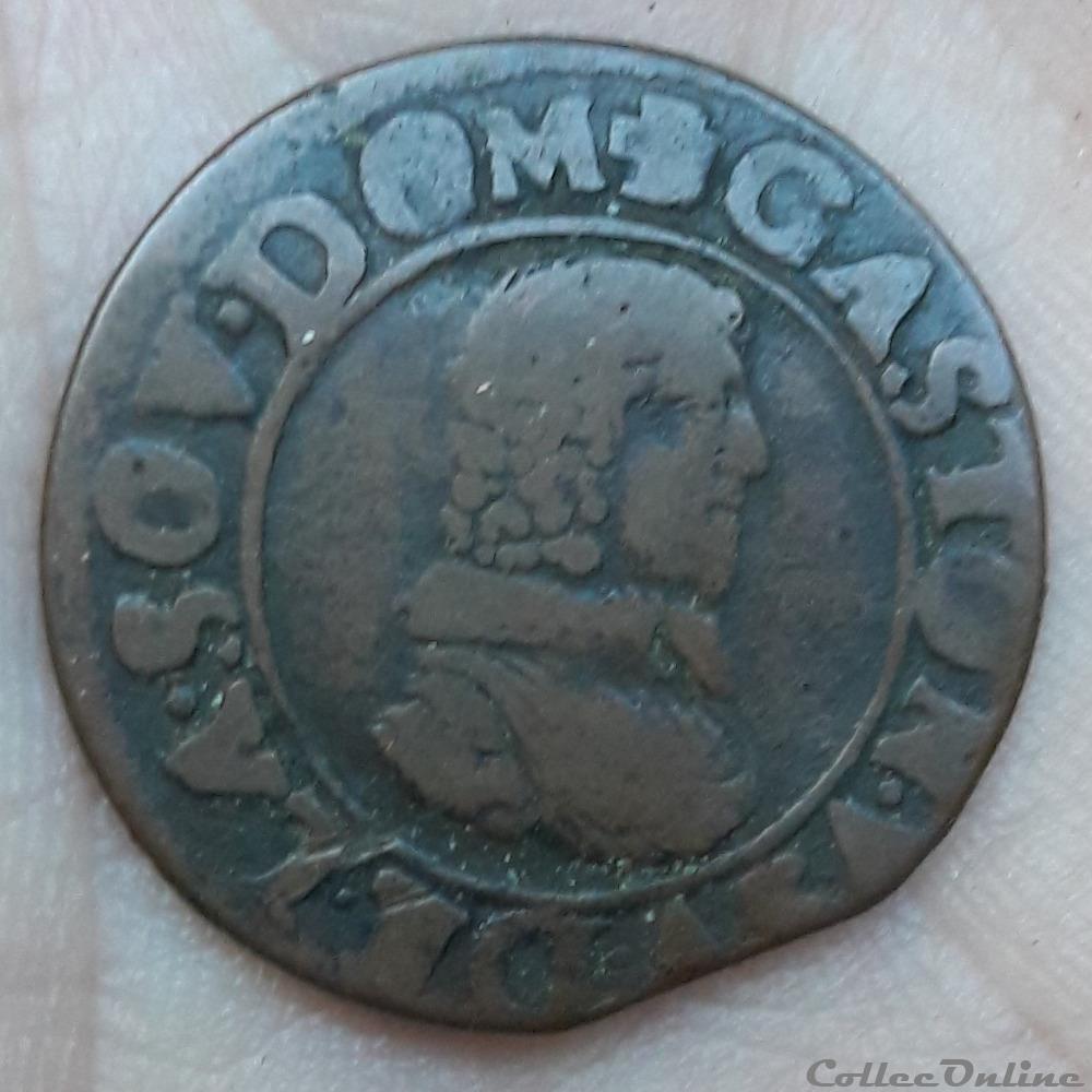 monnaie france feodale gaston orleans 1627 1650 double tournois