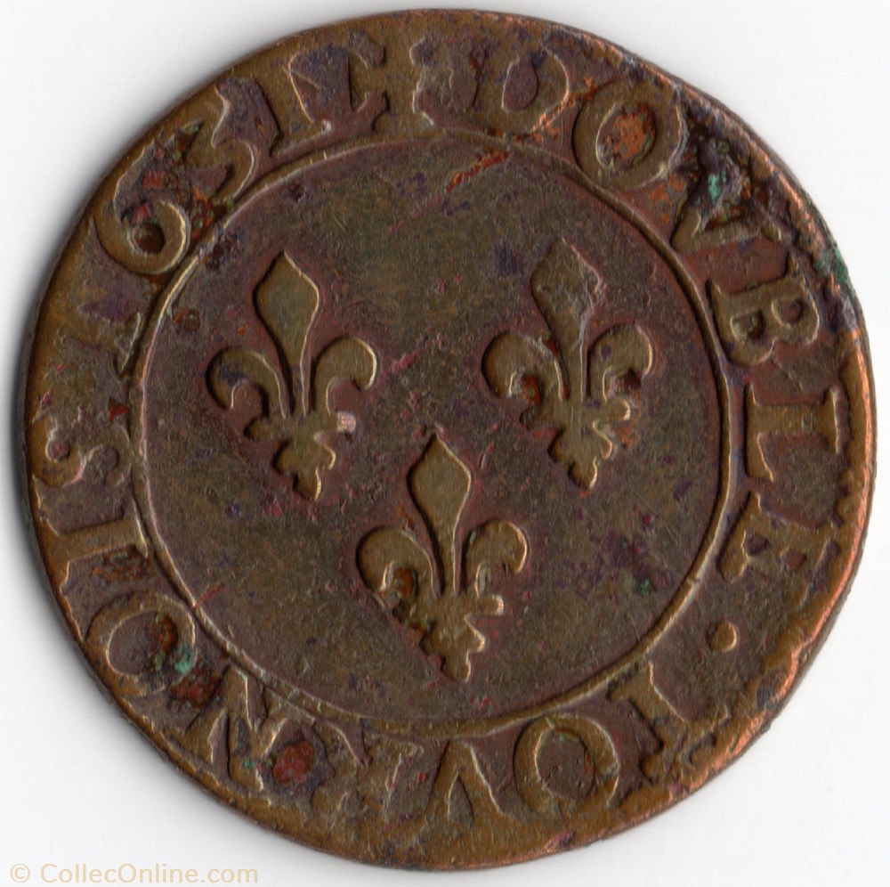 CGKL440 - Double tournois LOUIS XIII 1631E Tours monnaie france a royale cgkl440 double tournois louis xiii 1631e tours