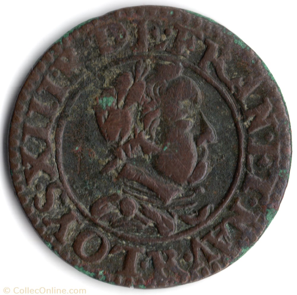 CGKL482 - Double tournois LOUIS XIII 1620R Villeneuve monnaie france a royale cgkl482 double tournois louis xiii 1620r villeneuve