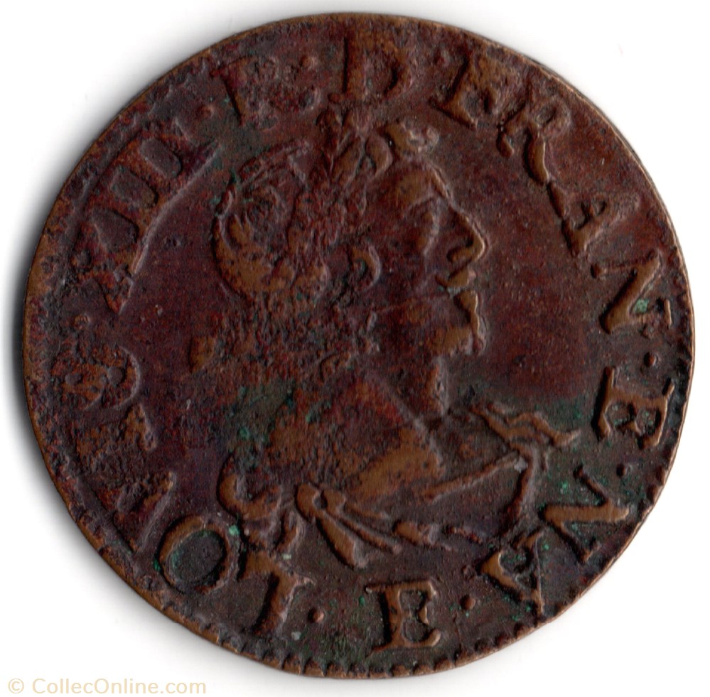 CGKL476 - Double tournois LOUIS XIII 1639E Tours monnaie france a royale cgkl476 double tournois louis xiii 1639e tours
