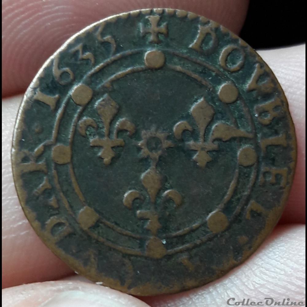 CHARLES I de Gonzague 1601-1637 Double tournois monnaie france feodale charles i de gonzague 1601 1637 double tournois