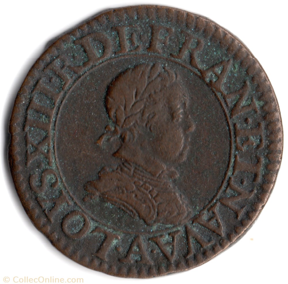 monnaie france royale cgkl386 double tournois louis xiii 1612a paris