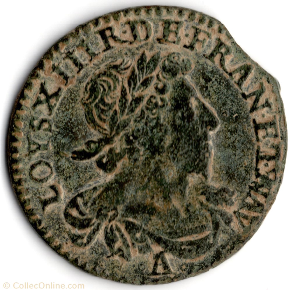 monnaie france royale cgkl398 double tournois louis xiii 1630a paris
