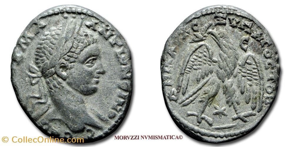 Elagabalo, tetradramma monete antico dal romani imperiali repubblicani elagabalo tetradramma