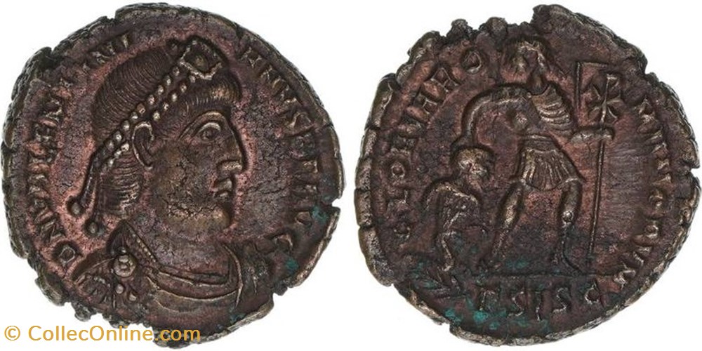 Valentiniano I, follis monete antico dal romani imperiali repubblicani valentiniano i follis