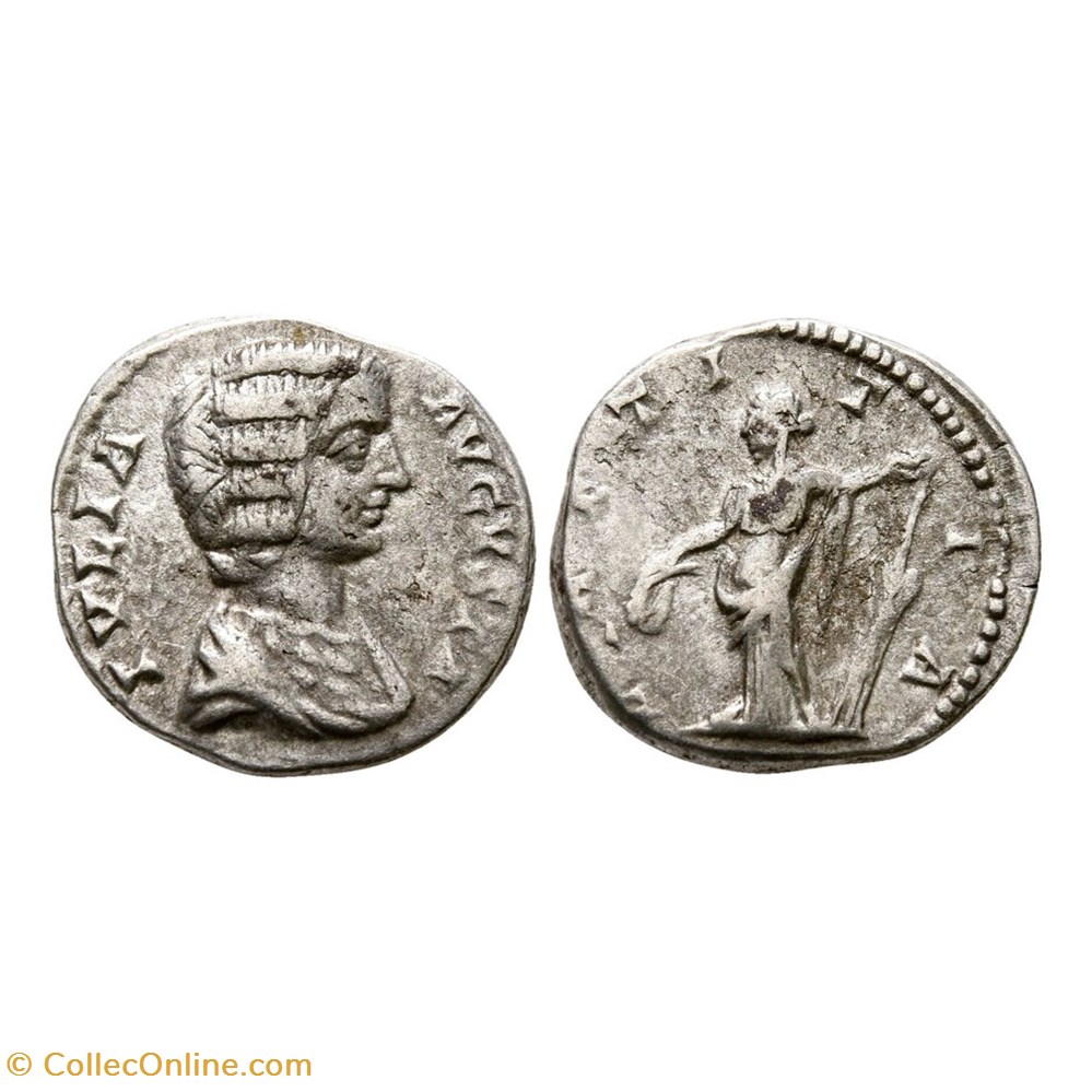 Settimio Severo per Giulia Domna, denario monete antico dal al romani imperiali repubblicani settimio severo per giulia domna denario