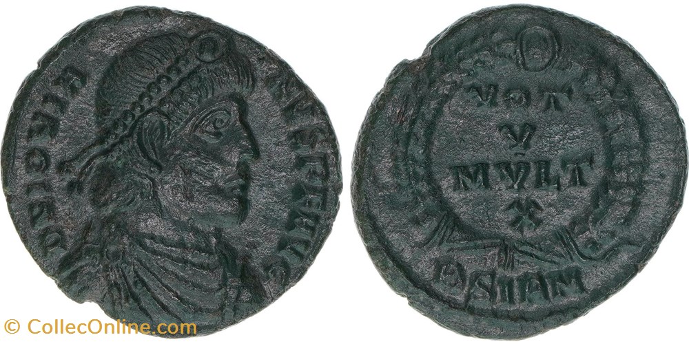 Gioviano, bronzo monete antico dal al romani imperiali e repubblicani gioviano bronzo