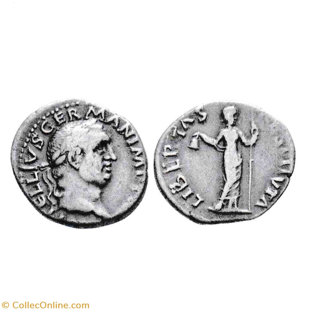 Vitellio, denario monete antico dal al romani imperiali repubblicani vitellio denario