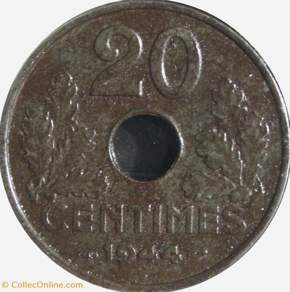 Vingt Centimes Fer monnaies monde france vingt centimes fer