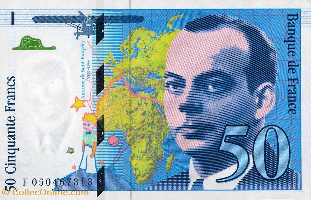 50 Francs Saint Exupery modifié billets 50 francs saint exupery modifie