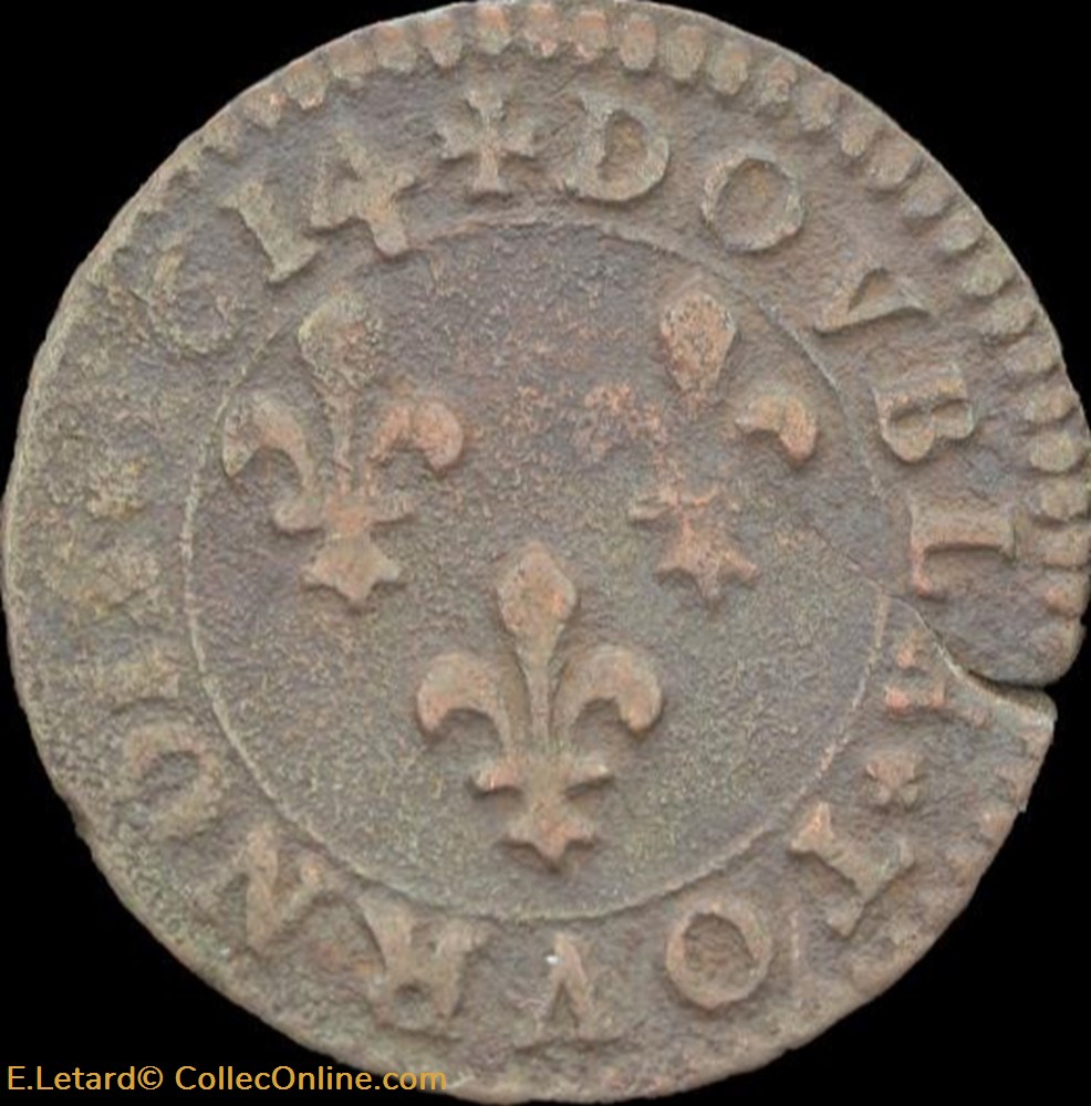 monnaies europe medievale a france royales louis xiii double tournois de lyon type 3 1614 cgkl 342