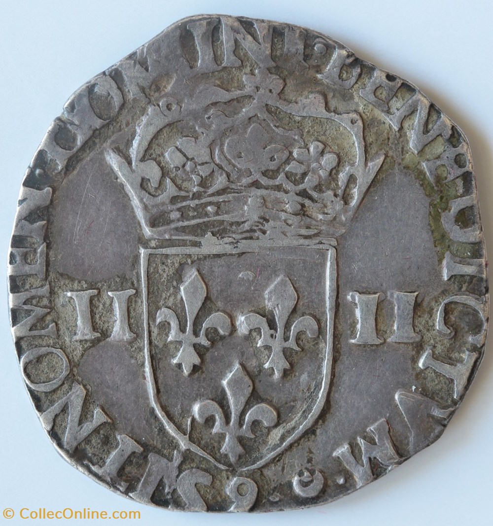 Quart d'Ecu - 1581 9 monnaies europe medievale france royales quart ecu 1581 9
