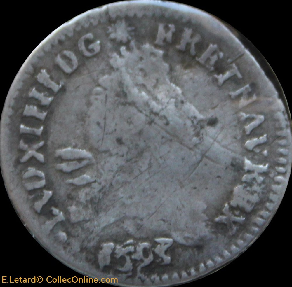 monnaies europe medievale france royales quatre sols aux 2l 1693 g
