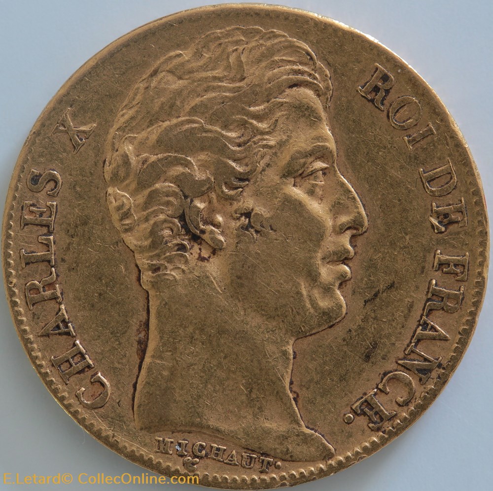 Charles X - 20 Francs - 1828 A monnaies monde france charles x 20 francs 1828 a