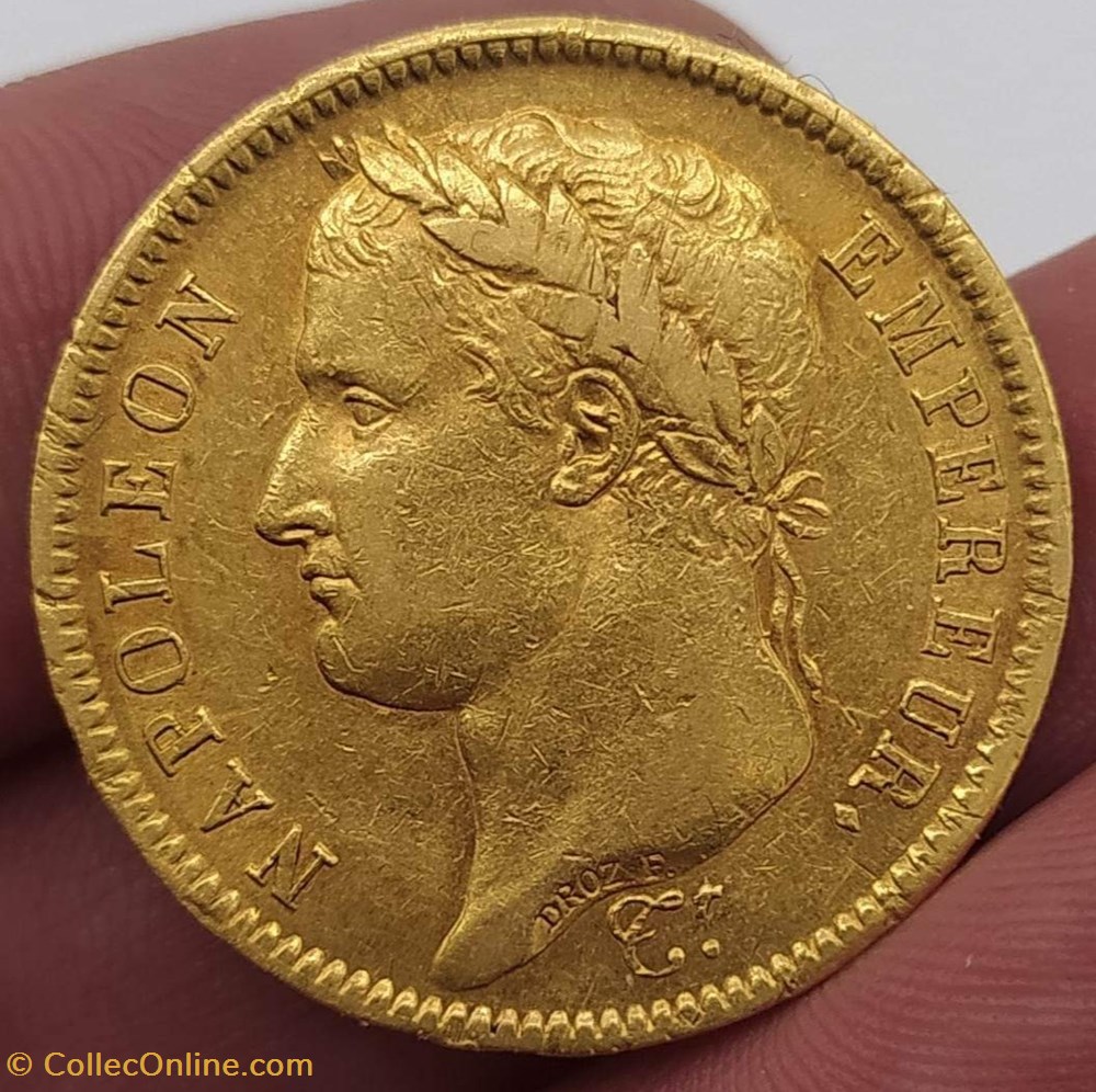 Napoléon Ier - 40 Francs - Tête laurée, Empire monnaies monde france napoleon ier 40 francs tete lauree empire