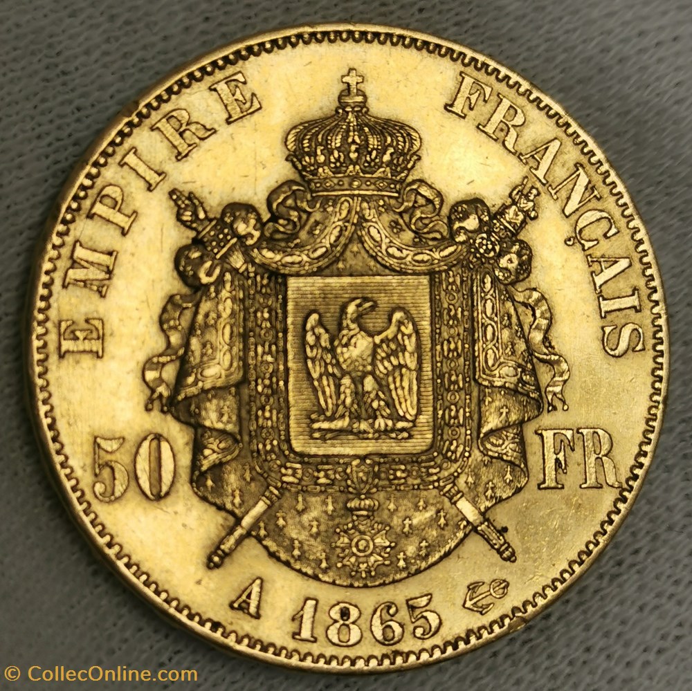 Napoléon III - 50 Francs Tête Laurée monnaies monde france napoleon iii 50 francs tete lauree