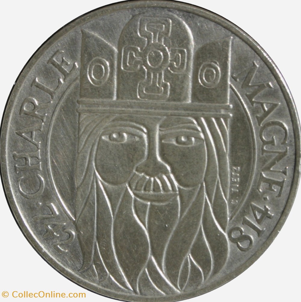 Cent francs Charlemagne monnaies monde france cent francs charlemagne
