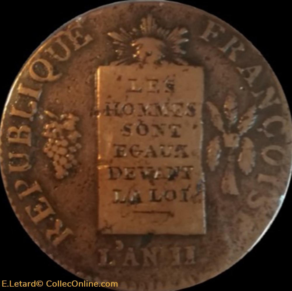 monnaies monde france 2 sols aux balances 1793 metz