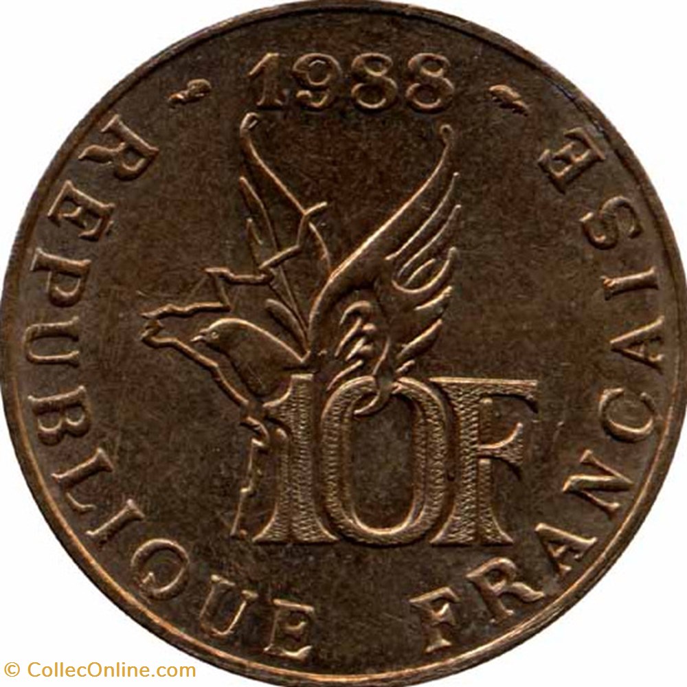 Dix Francs Rolland Garros monnaies monde france dix francs rolland garros