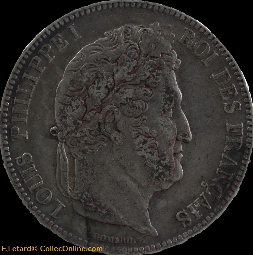 Louis-Philippe 1er - 5 Francs Domard Type 2 - 1832 W monnaies monde france louis philippe 1er 5 francs domard type 2 1832 w