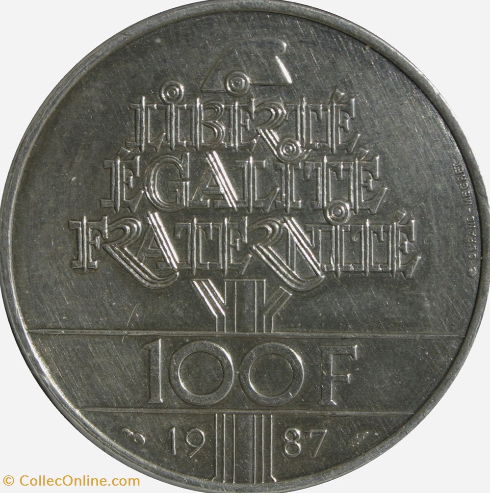 monnaies monde france cent francs egalite