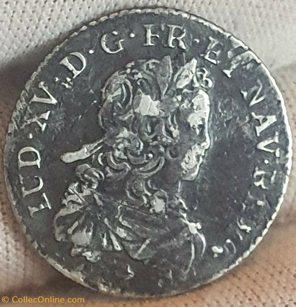 Sixième d'écu de France 1721 G monnaies europe medievale royales sixieme ecu de france 1721 g