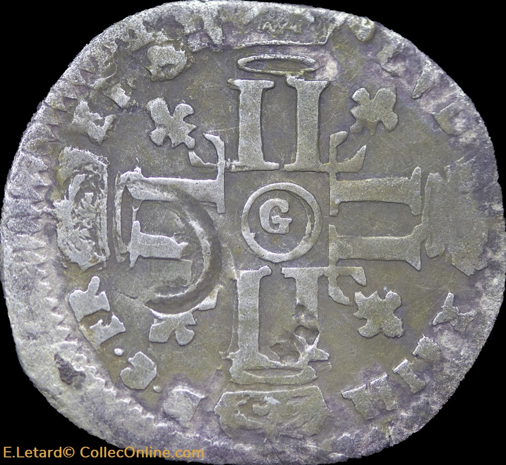 Quinzain aux 8L réformé et contramarqué 1695 G monnaies europe medievale france royales quinzain aux 8l reforme et contramarque 1695 g