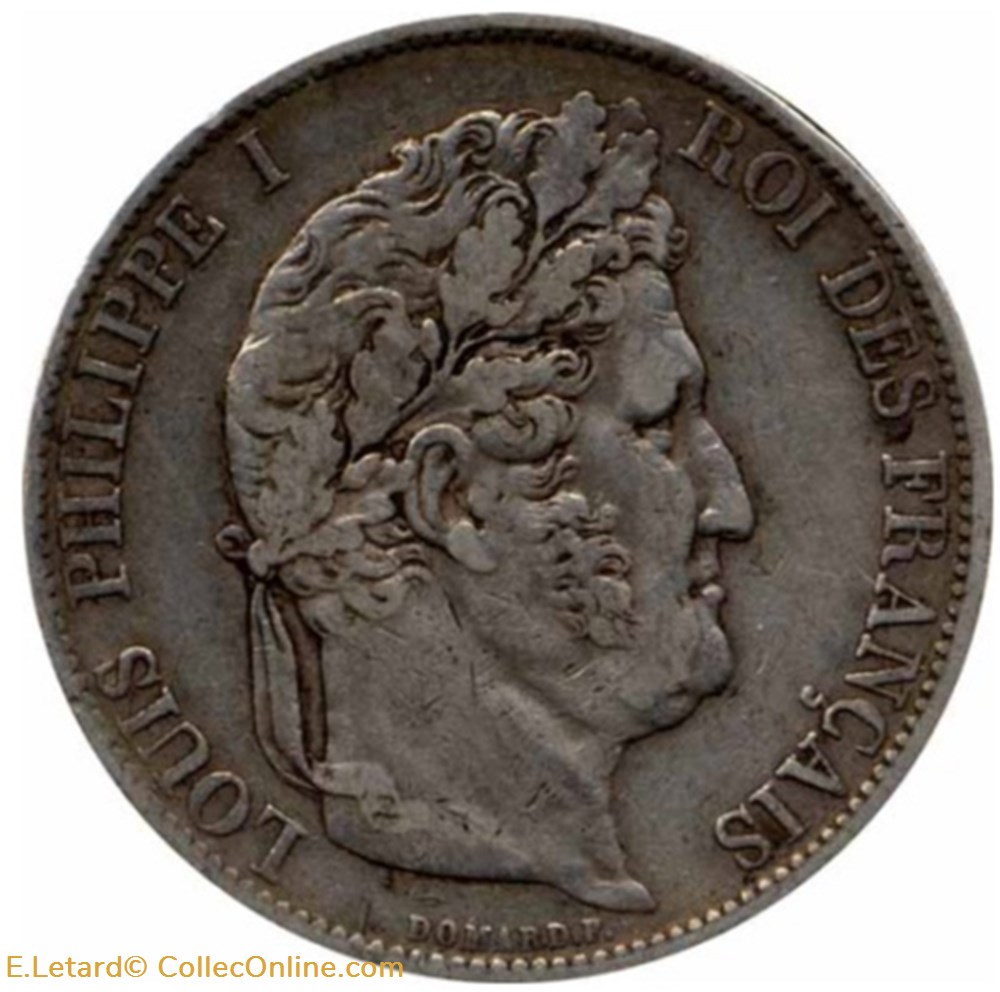 Louis-Philippe 1er - 5 Francs Domard Type 1 - 1831 B monnaies monde france louis philippe 1er 5 francs domard type 1 1831 b
